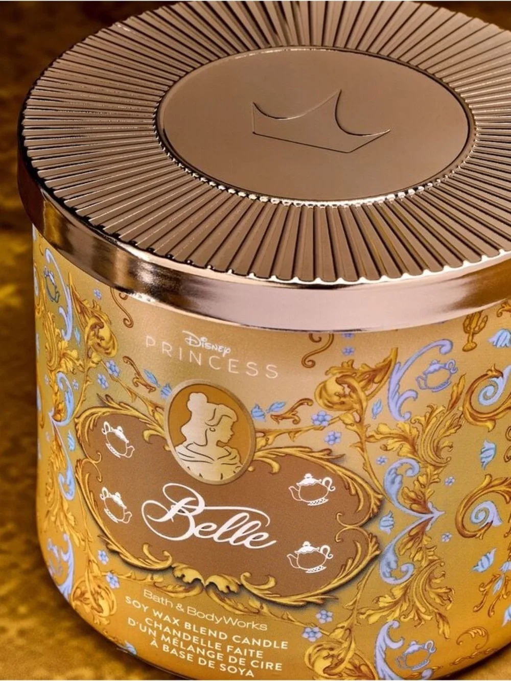 Bath & Body Works Belle Disney Princess Candle — Gold & Blue - Picture 2 of 5
